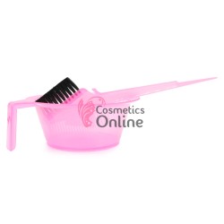 Set pentru vopsit parul cu bol Roz , set 2 piese -21026